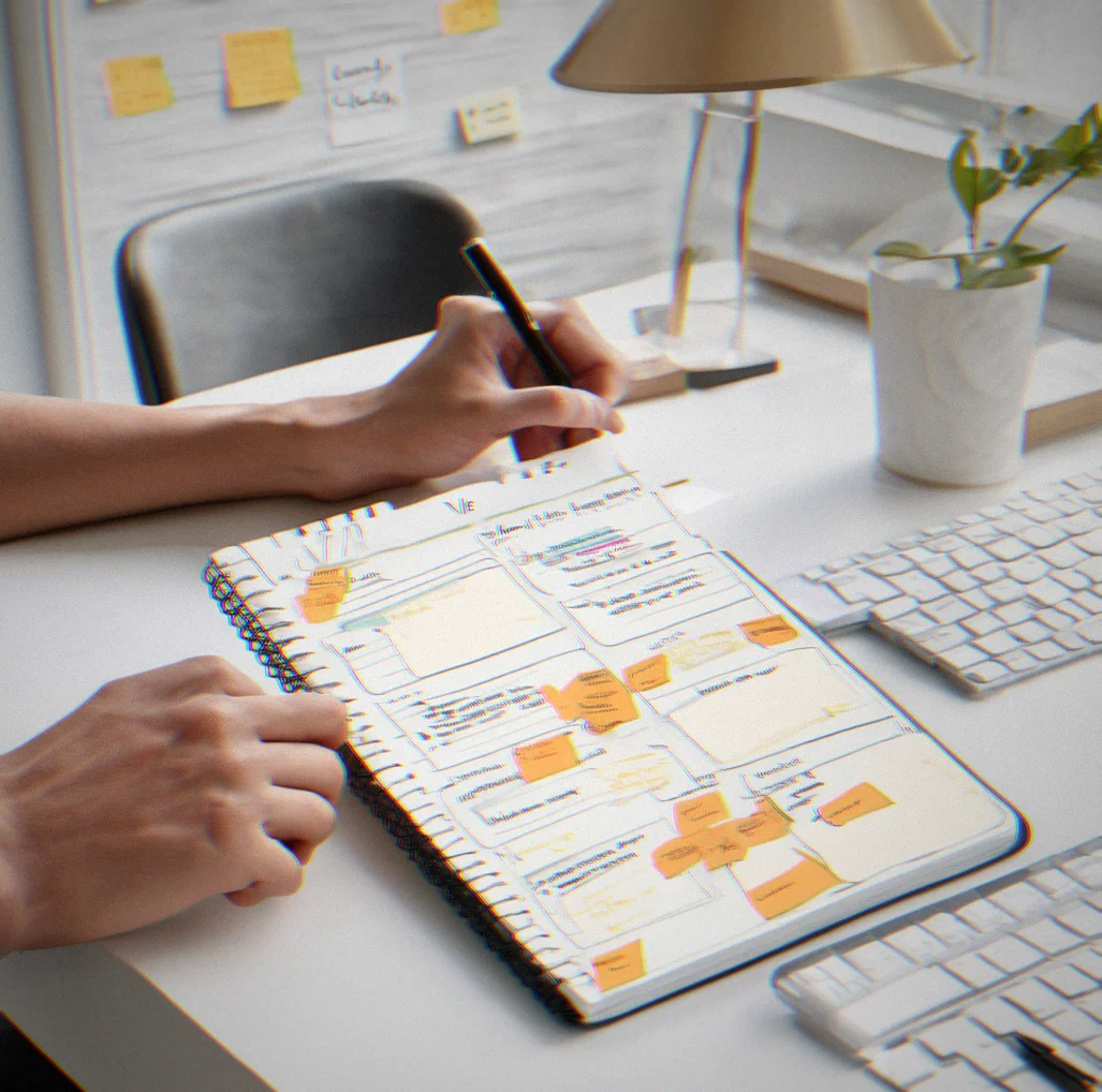 Template selection interface showing pre-built project kickoff, meeting notes and status update templates
