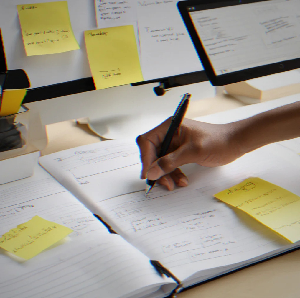 Template selection screen showing pre-built formats for project kickoffs, meeting notes, and client proposals