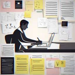 Icon showing fading documents and messages disappearing into darkness
